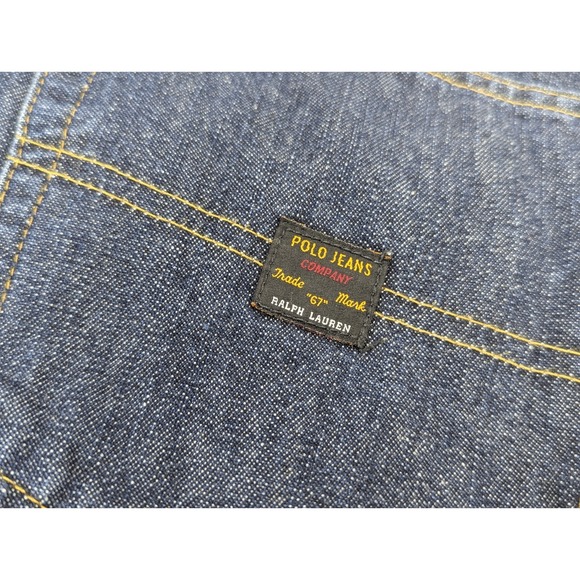 Ralph Lauren C-5 Polo Jeans Mens 36x32 Blue Denim Carpenter Dark Wash - Picture 5 of 12
